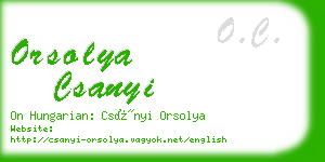 orsolya csanyi business card